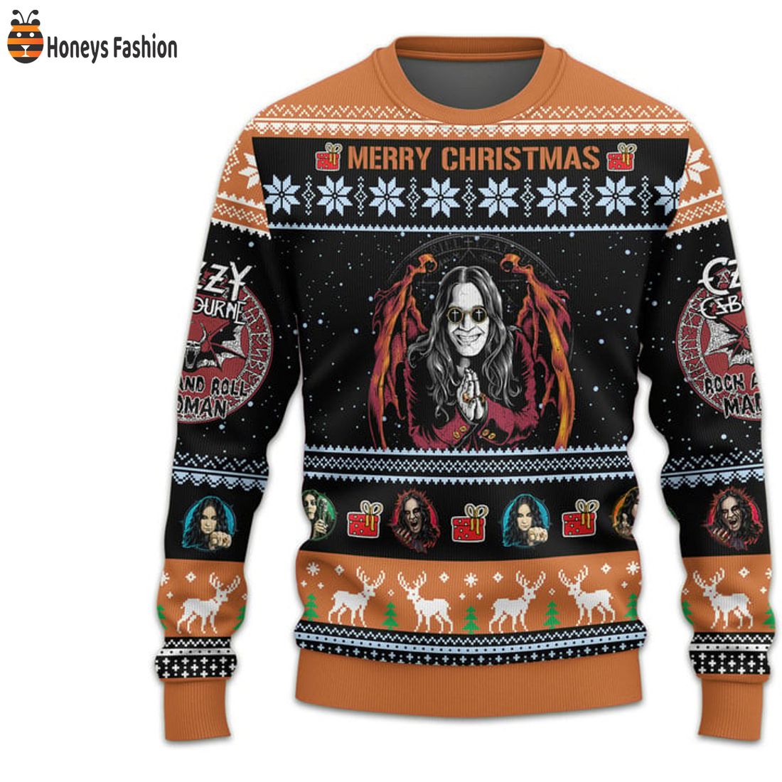 TRENDING Ozzy Osbourne Single Ugly Christmas Sweater