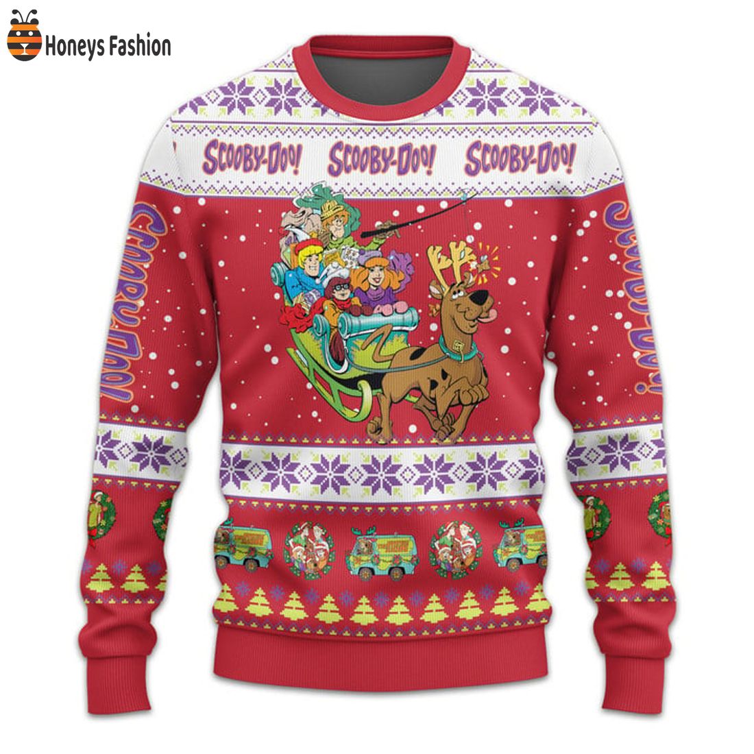 TRENDING Scooby Doo Character Santa Hat Ugly Christmas Sweater