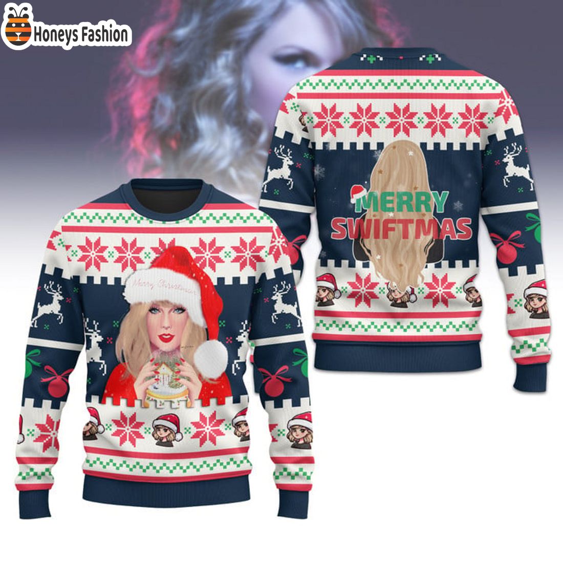 TRENDING Taylor Swift Merry Swiftmas Ugly Christmas Sweater