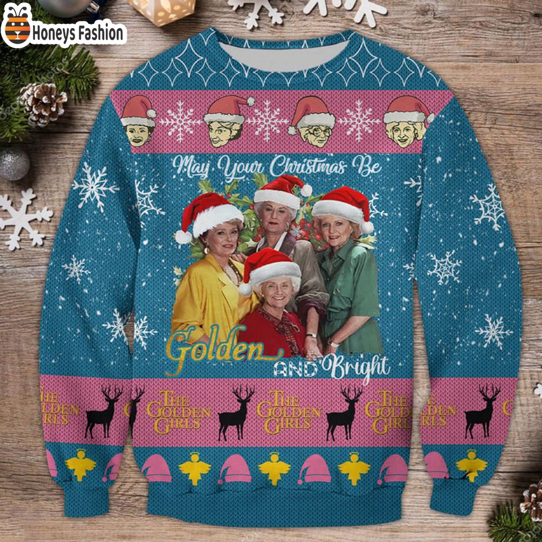 TRENDING The Golden Girls may your christmas be golden and bright ugly sweater