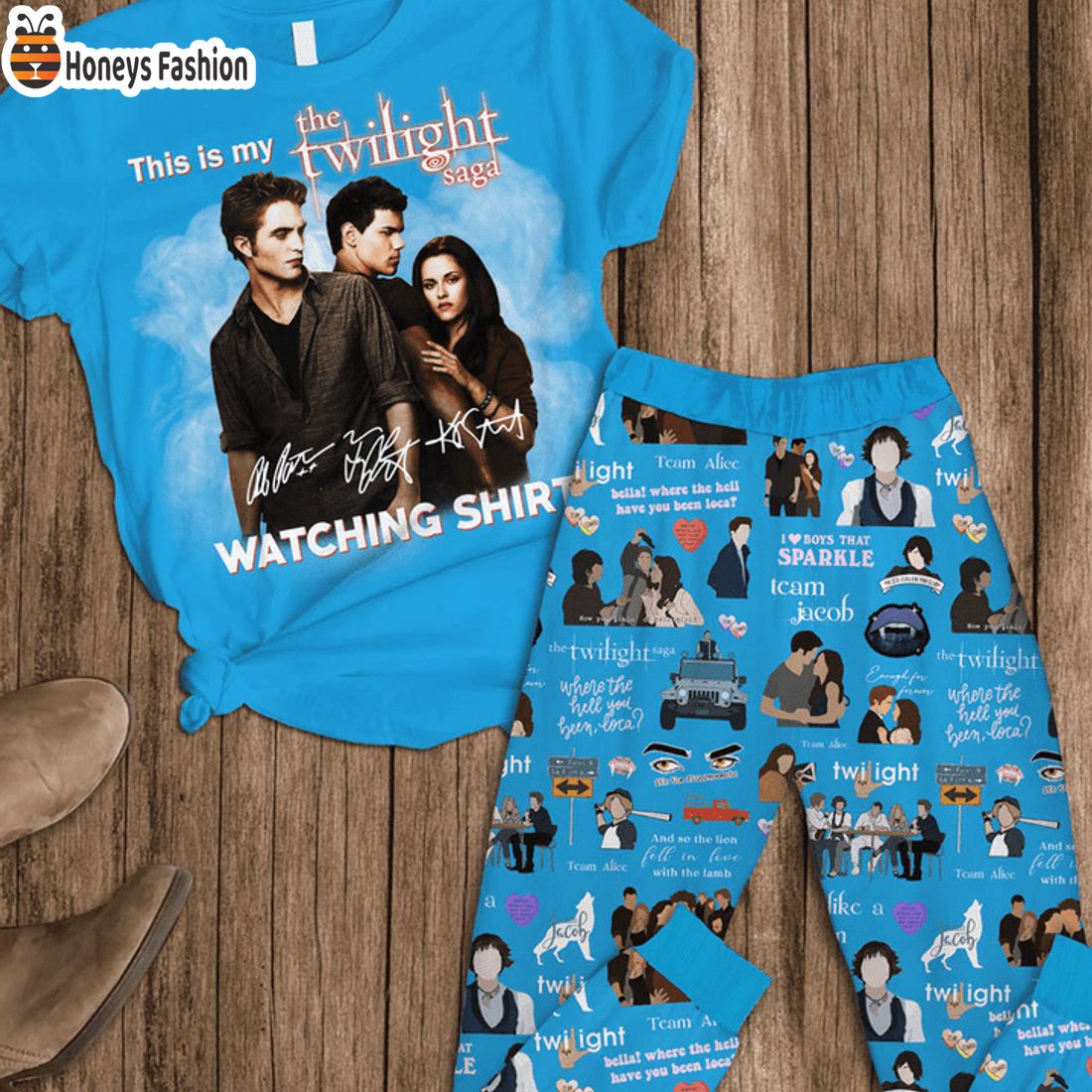 TRENDING The Twilight Saga Watching Shirt Signature christmas pajamas set
