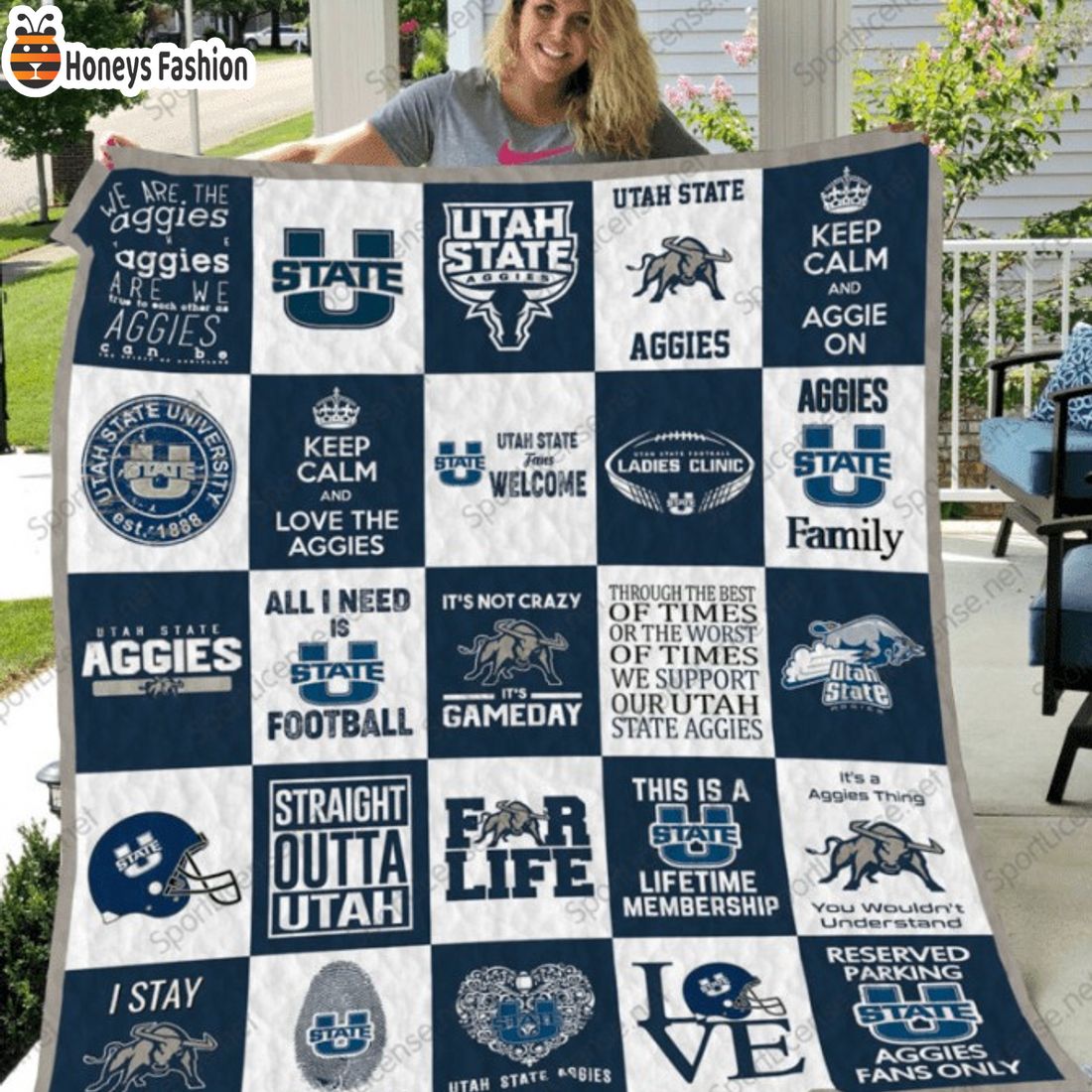Utah State Aggies NCAA Quilt Blanket