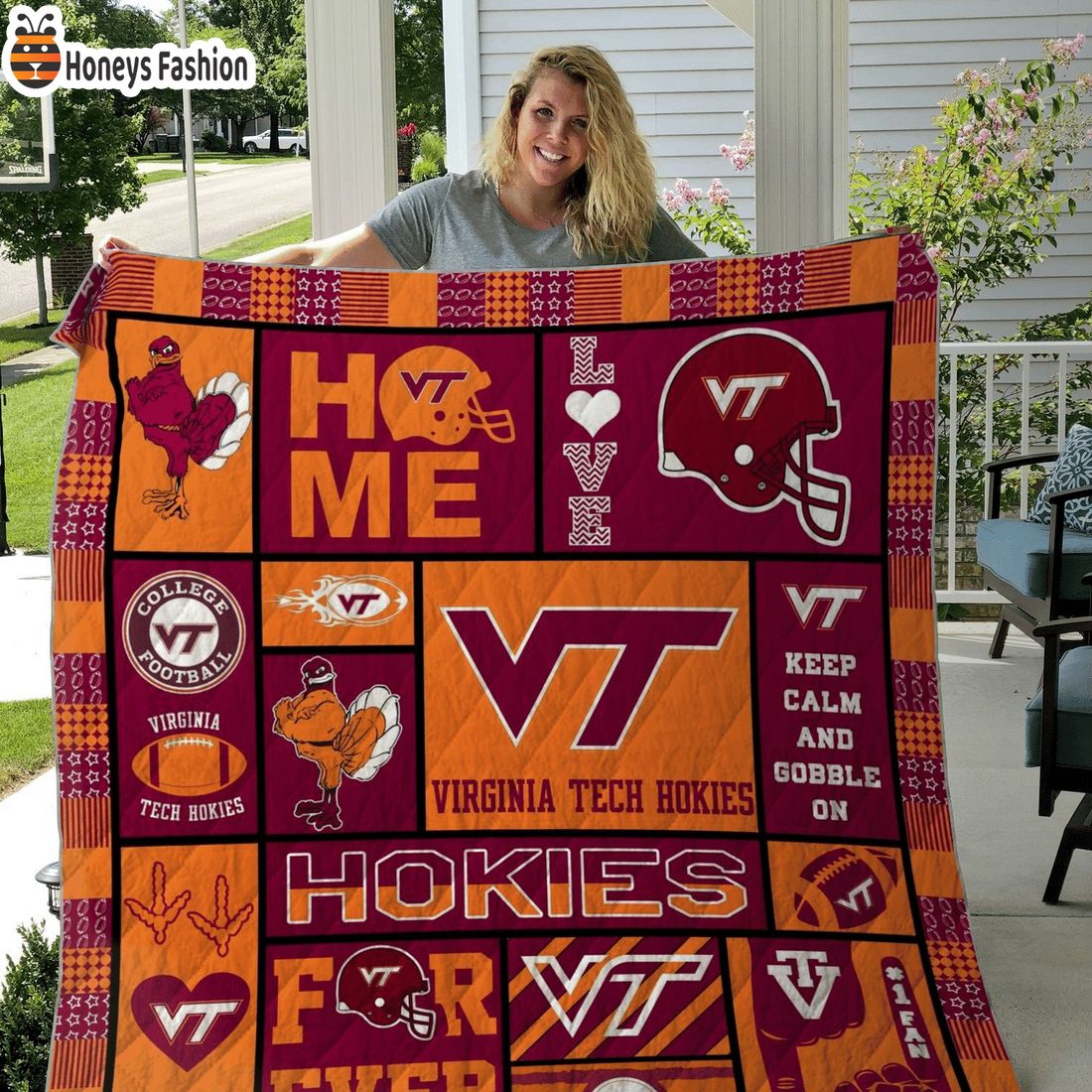 Virginia Tech Hokies NCAA Quilt Blanket