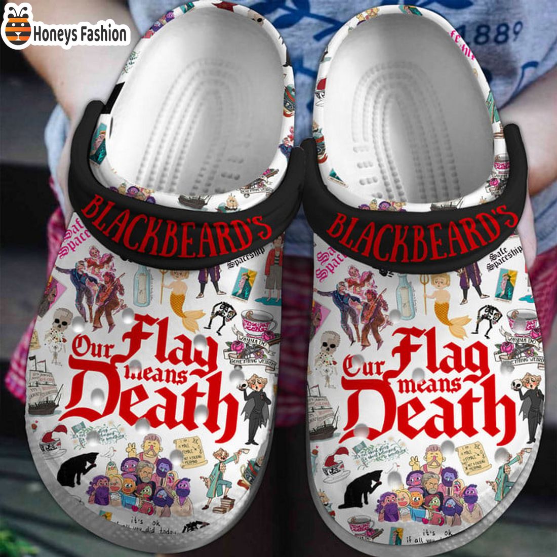 BEST Blackbeard Out Flag Means Death Crocs Clog Shoes