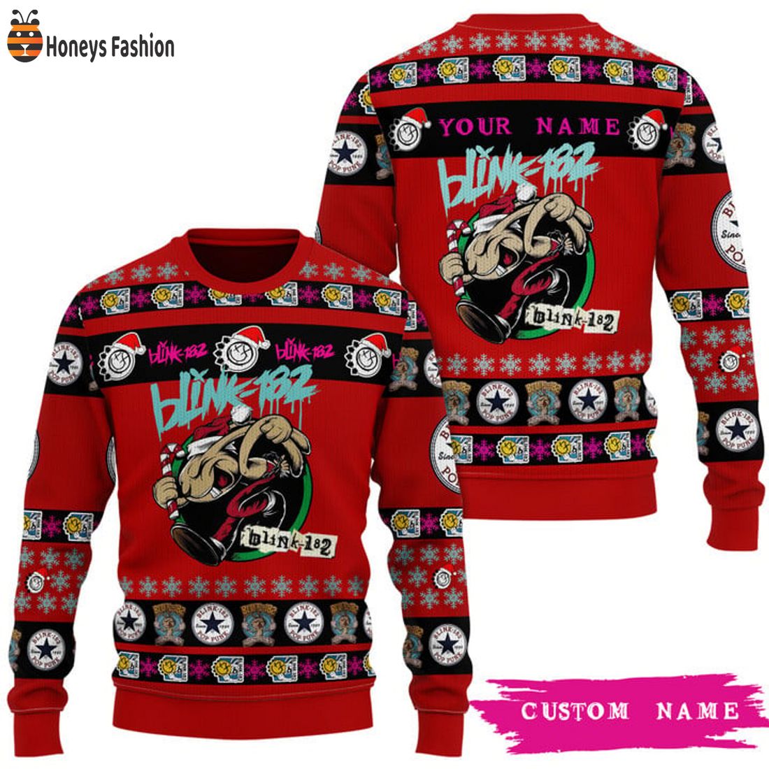 BEST Blink 182 Bunny Custome Personalized Ugly Christmas Sweater