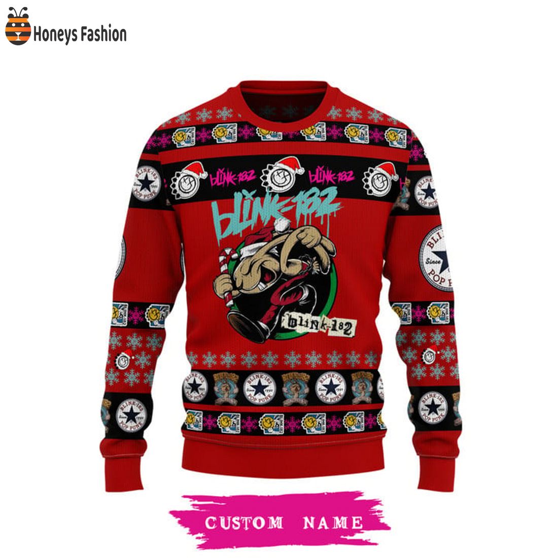 BEST Blink 182 Bunny Custome Personalized Ugly Christmas Sweater
