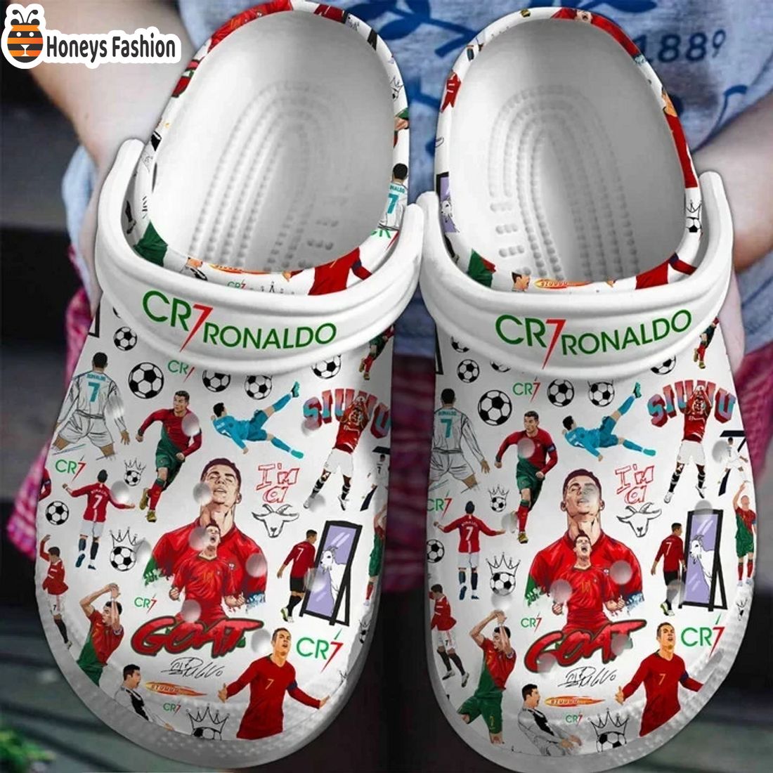 BEST Cristiano Ronaldo Cr7 Bicycle Kick GOAT Crocs Clog Shoes