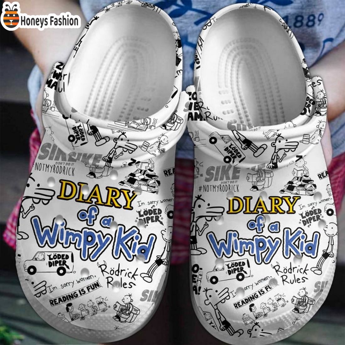 BEST Diary of a Wimpy Kid Rodrick Rules Reading Is Fun Crocs Clog Shoes