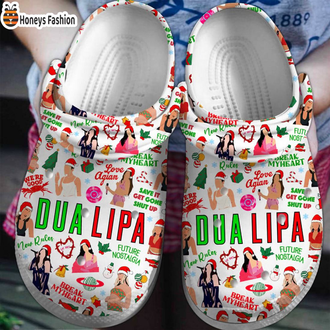 BEST Dua Lipa Love Again Save It Get Gone Shut Up Crocs Clog Shoes