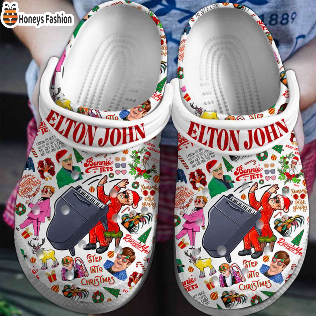 BEST Elton John Step Into Chistmas Crocs Clog Shoes