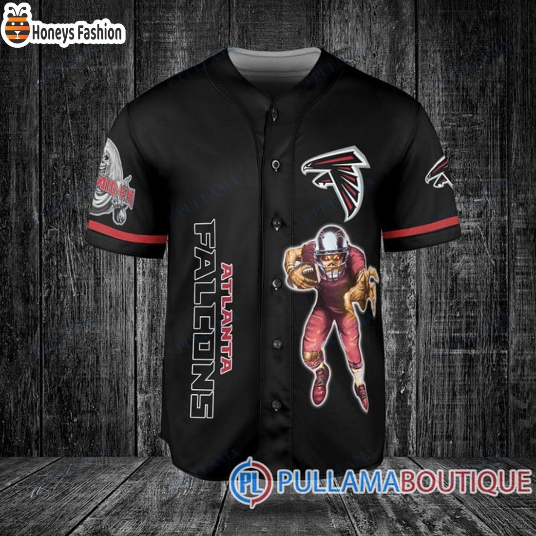 BEST Iron Maiden Atlanta Falcons Custom Name Number Basball Jersey