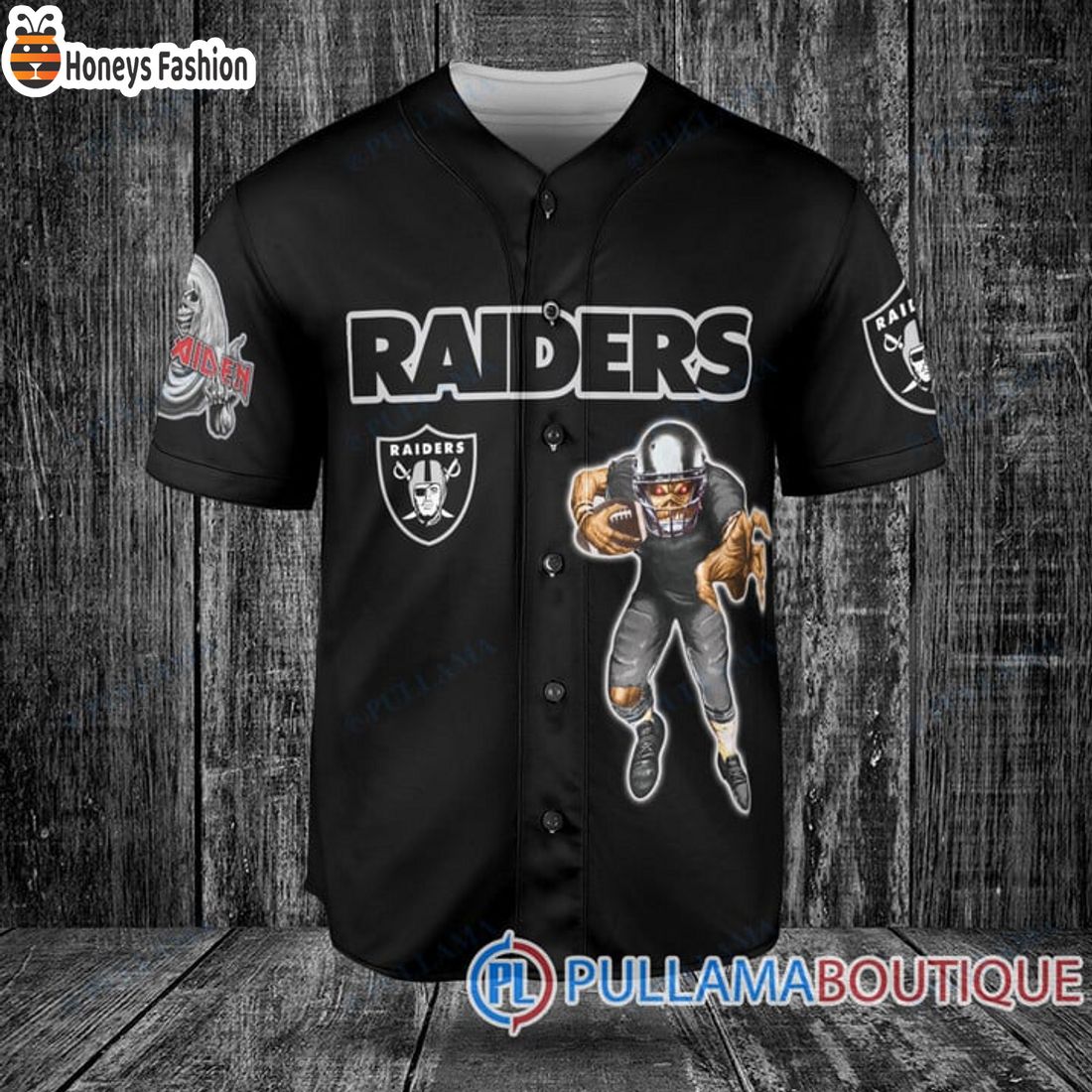 BEST Iron Maiden Las Vegas Raiders Custom Name Number Basball Jersey