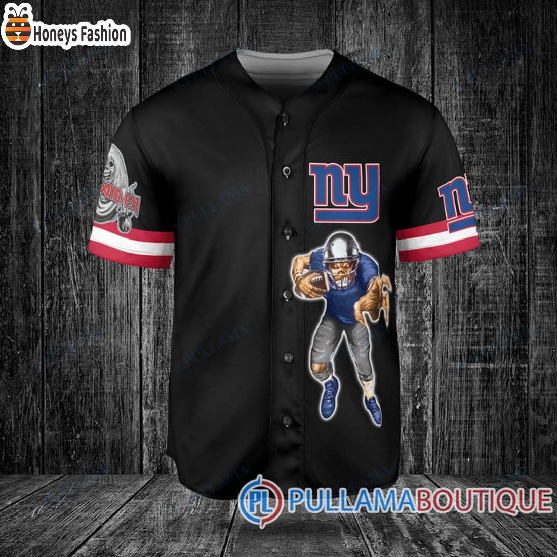 BEST Iron Maiden New York Giants Custom Name Number Basball Jersey