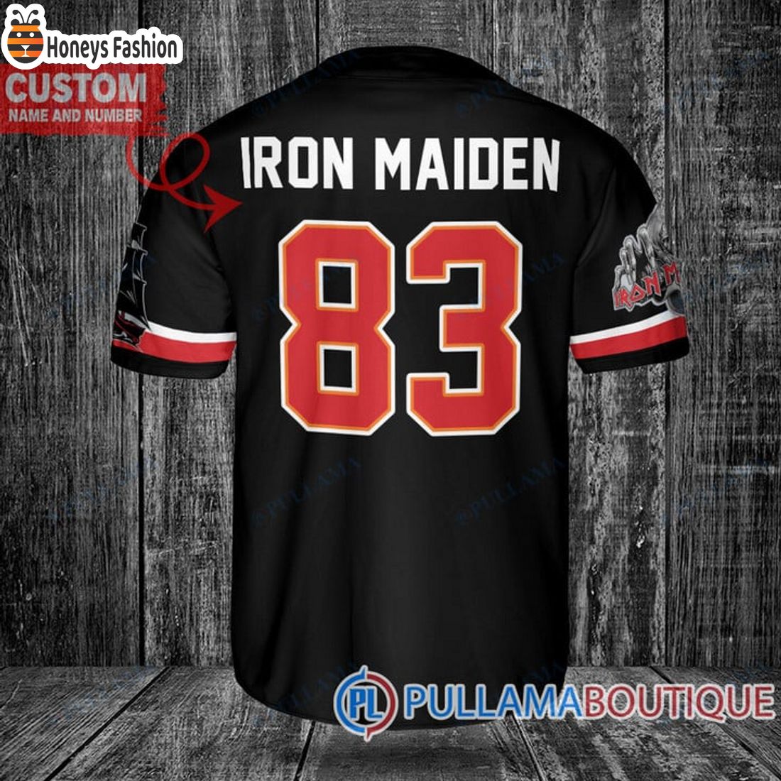 BEST Iron Maiden Tampa Bay Buccaneers Custom Name Number Basball Jersey