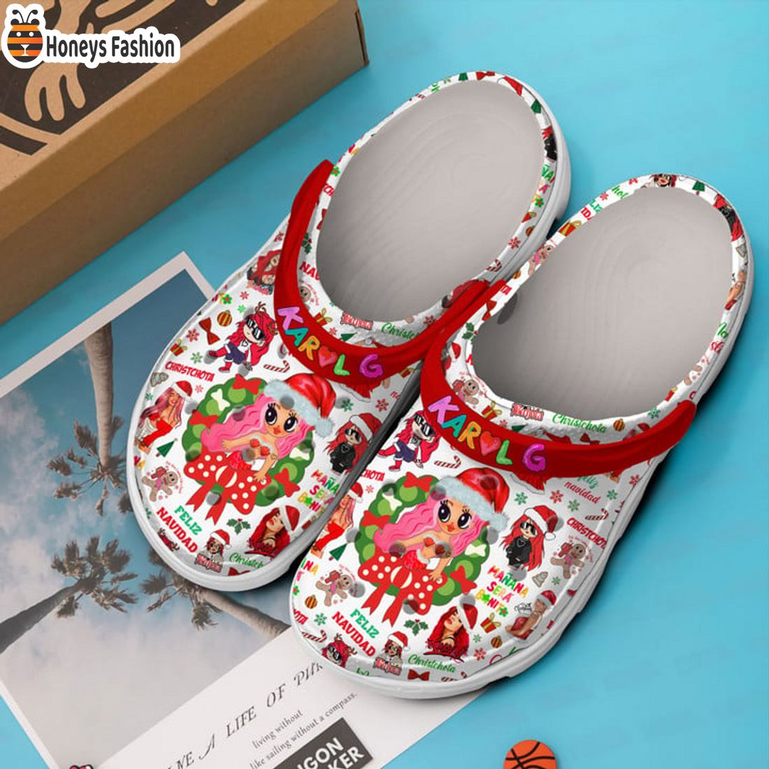 BEST Karol G Feliz Navidad Manana Sera Crocs Clog Shoes