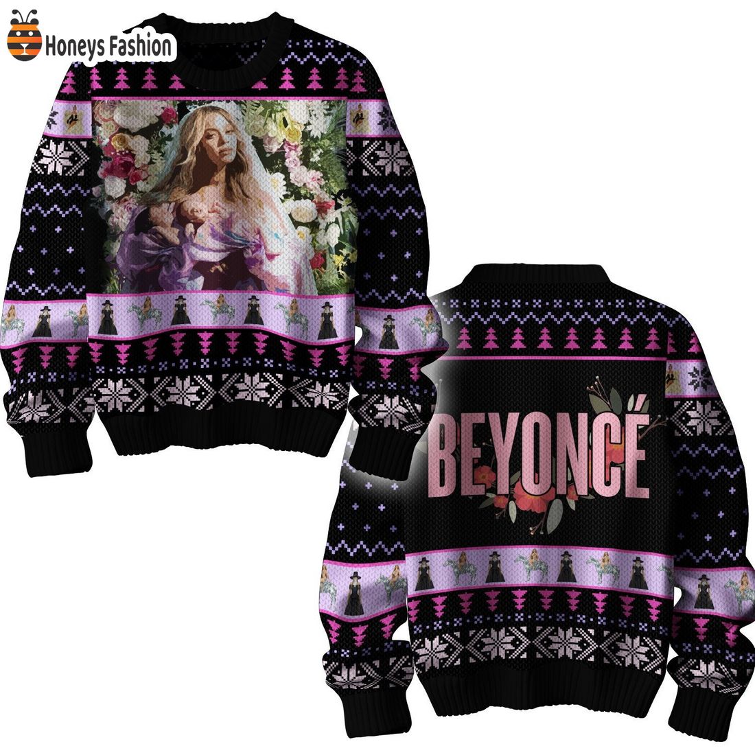 Beyonce Over Flower Ugly Christmas Sweater