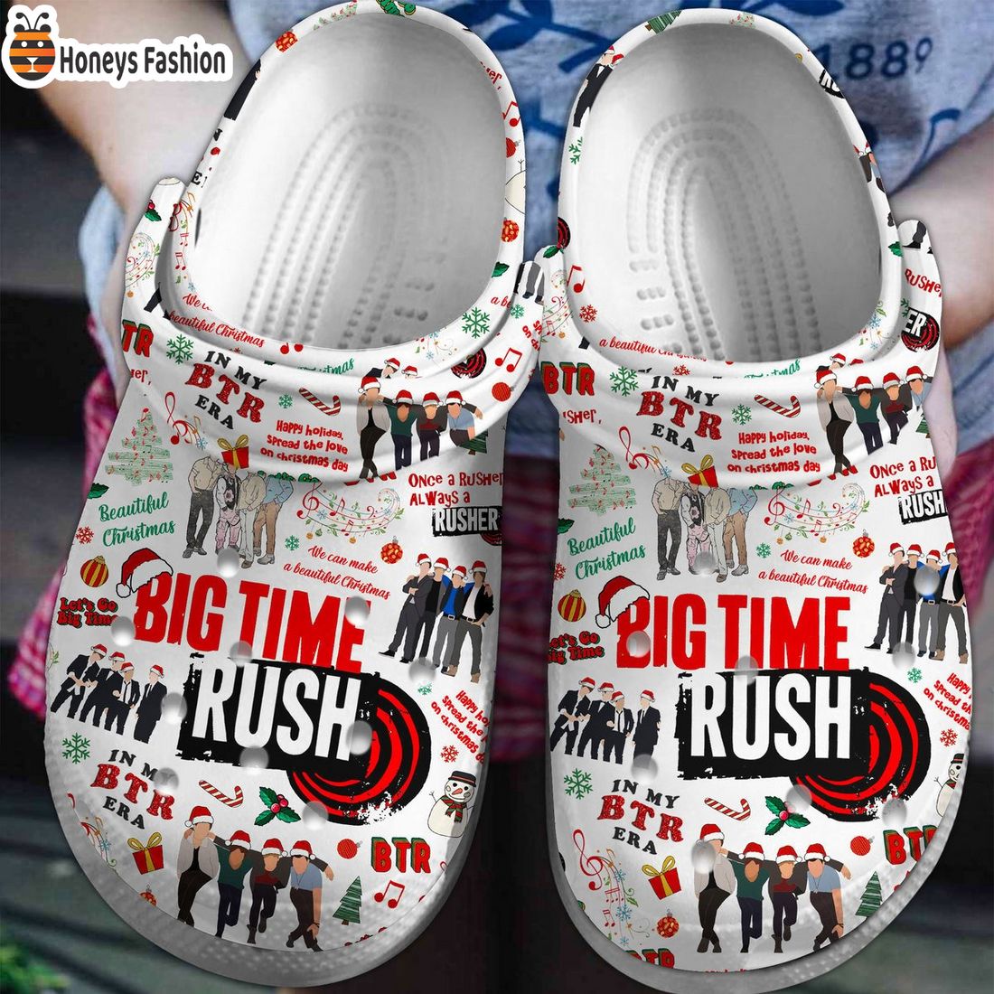 Big Time Rush Christmas Crocs Clog Shoes