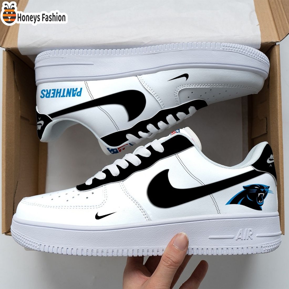 Carolina Panthers NFL Air Force Custom Nike Air Force Sneaker