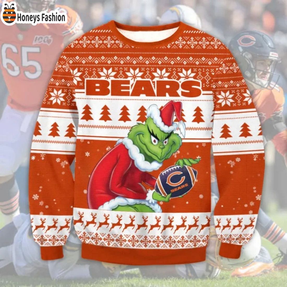 Chicago Bears Grinch Ugly Christmas Sweater