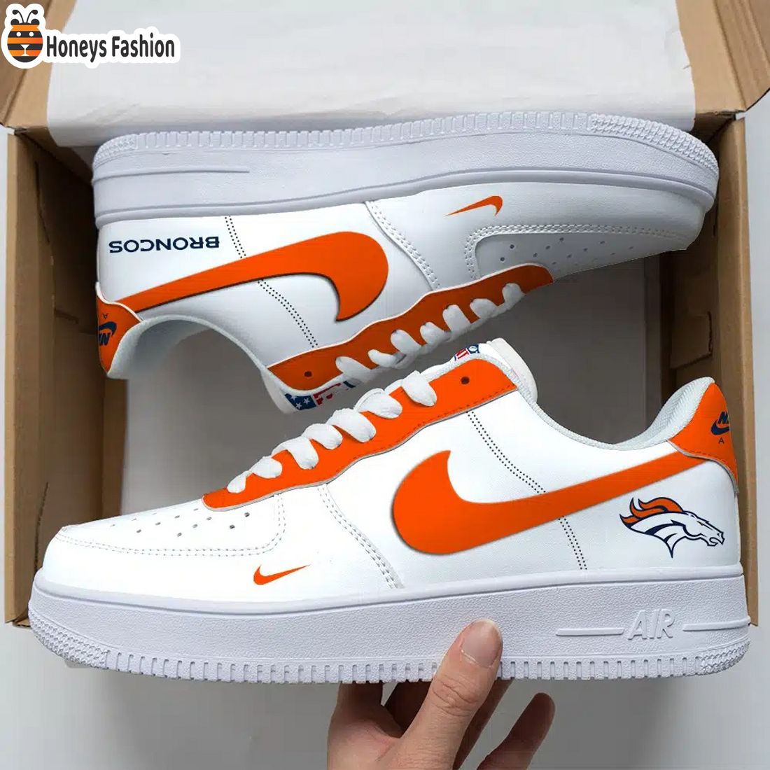 Denver Broncos NFL Air Force Custom Nike Air Force Sneaker