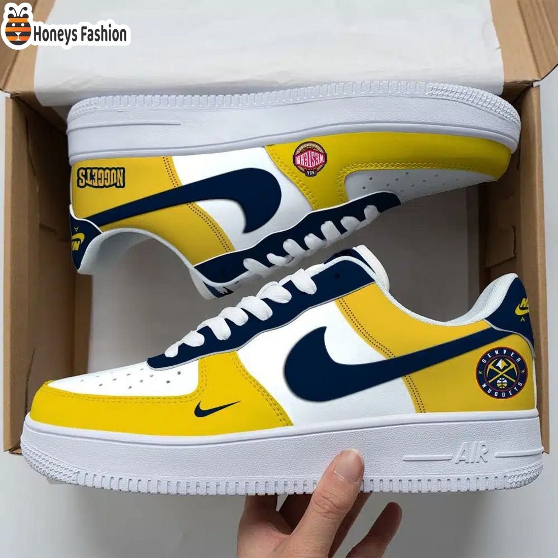 Denver Nuggets NBA Air Force Custom Nike Air Force Sneaker