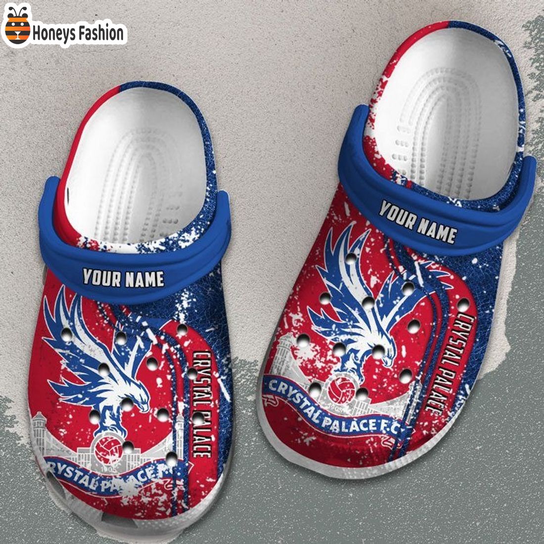 EPL Crystal Palace Custom Name Crocs Clog Shoes