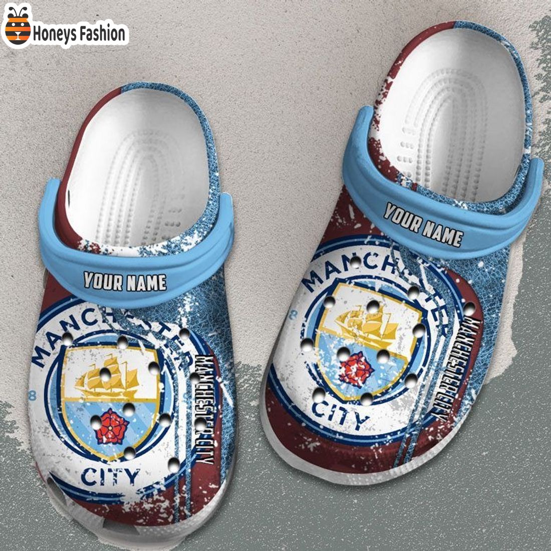 EPL Manchester City Custom Name Crocs Clog Shoes