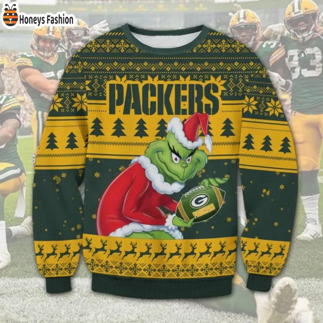 Green Bay Packers Grinch Ugly Christmas Sweater