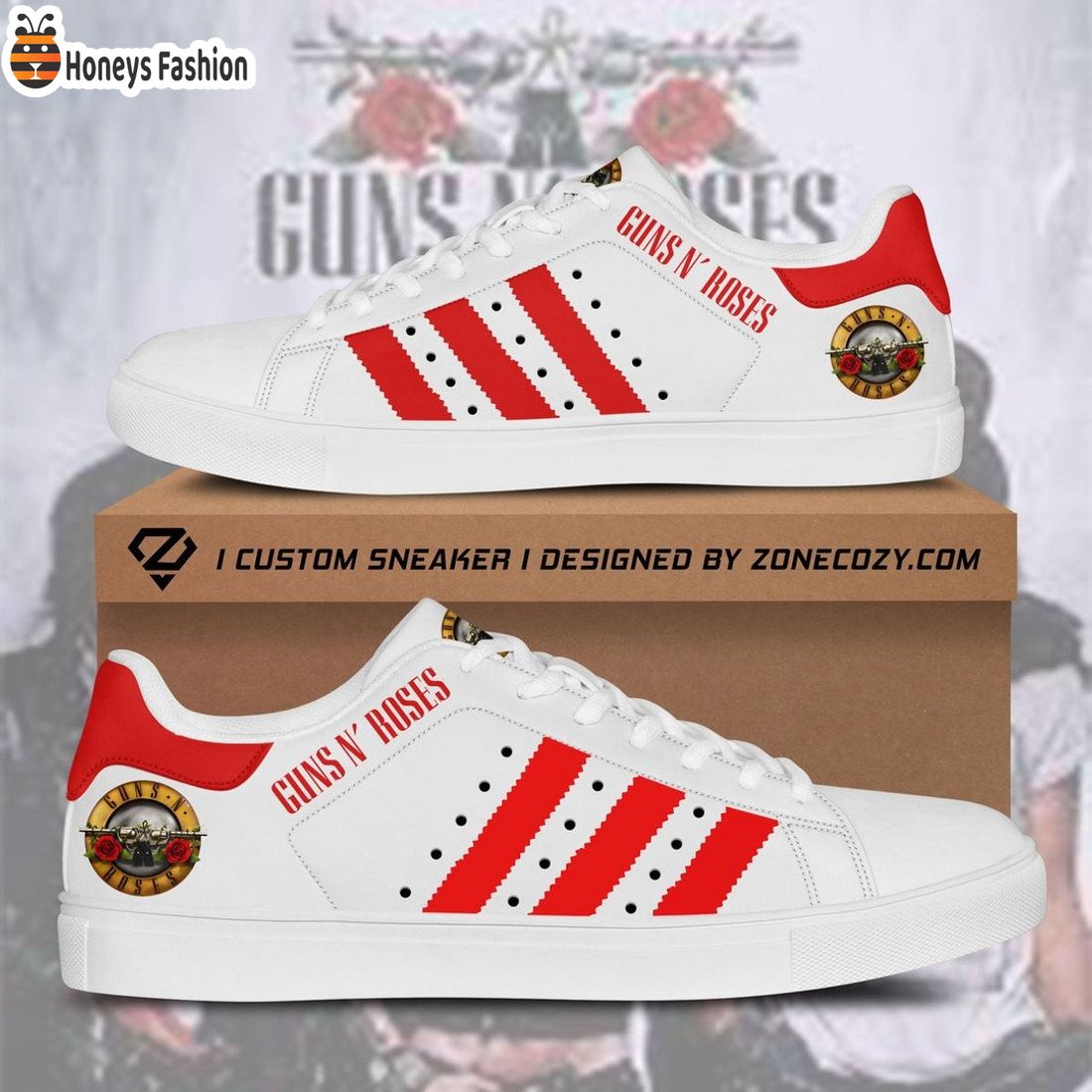 Guns N’ Roses rock band red stan smith adidas shoes
