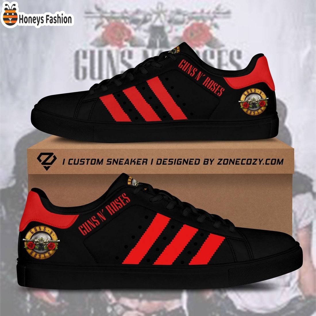 Guns N’ Roses rock band red stan smith adidas shoes