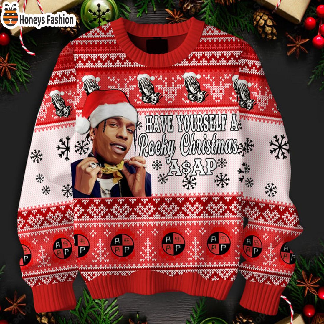 HOT ASAP Rocky Have Yourself A Rocky Ugly Christmas Sweater