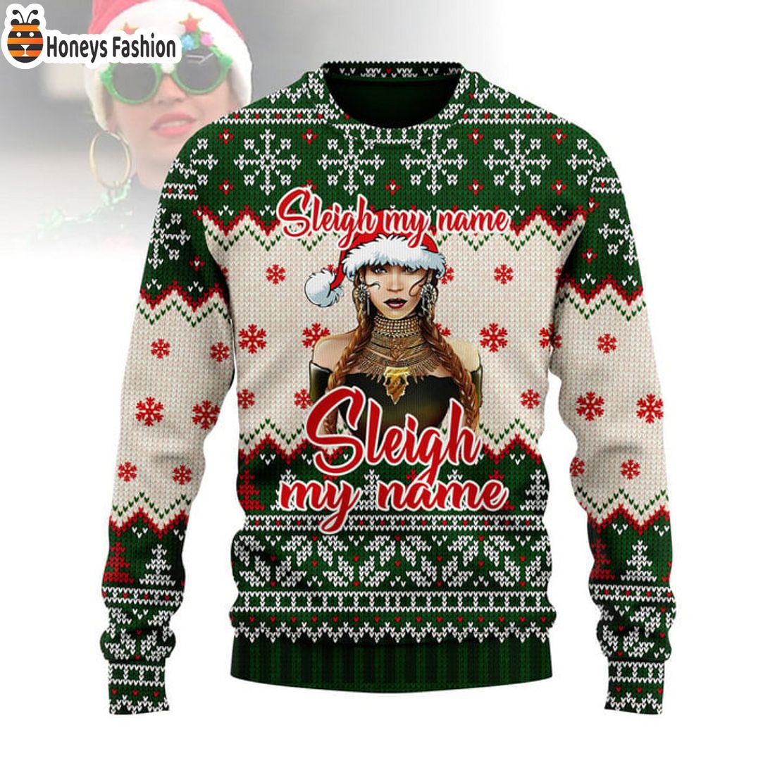 HOT Beyoncé Sleigh My Name Ugly Christmas Sweater