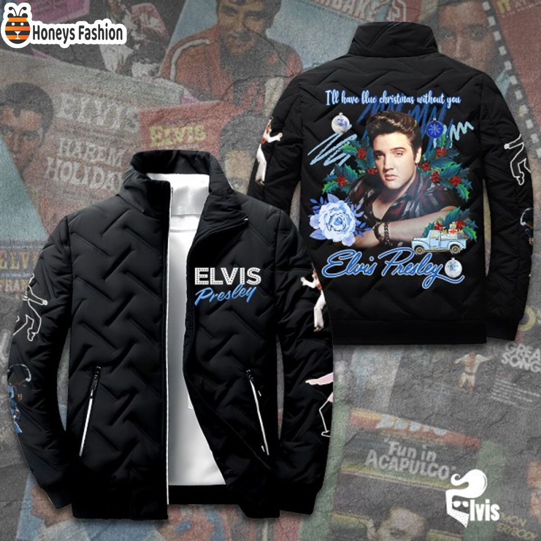 HOT Elvis Presley I’ll Have Blue Christmas 2D Paddle Jacket