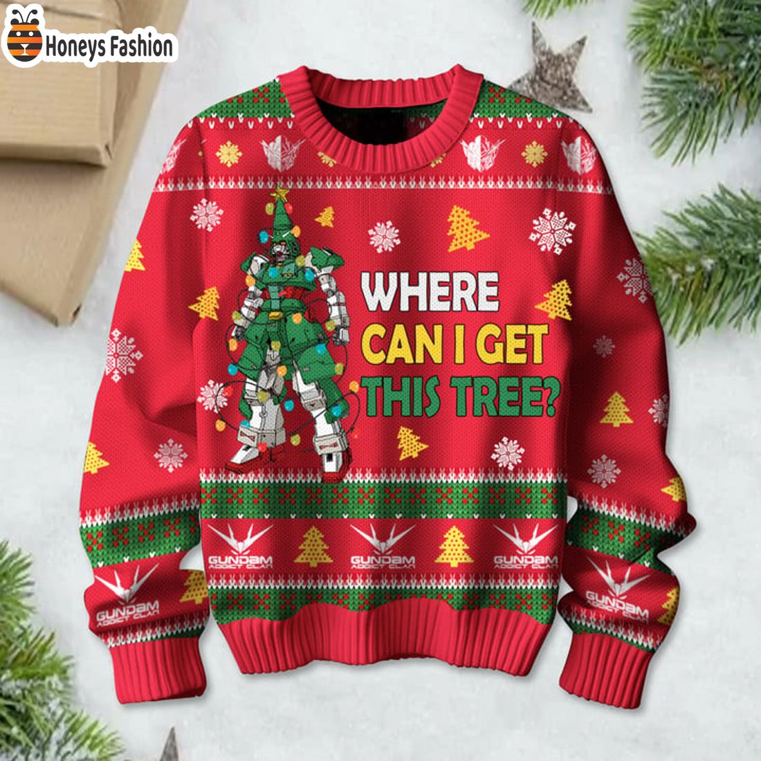 HOT Gundam Light Where Can I Get This Tree Ugly Christmas Sweater