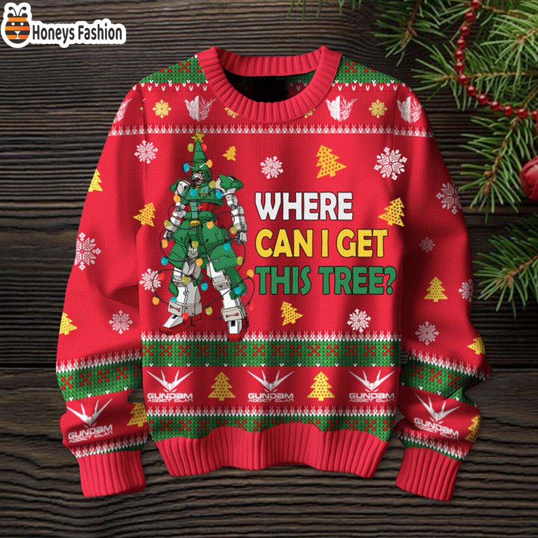 HOT Gundam Light Where Can I Get This Tree Ugly Christmas Sweater