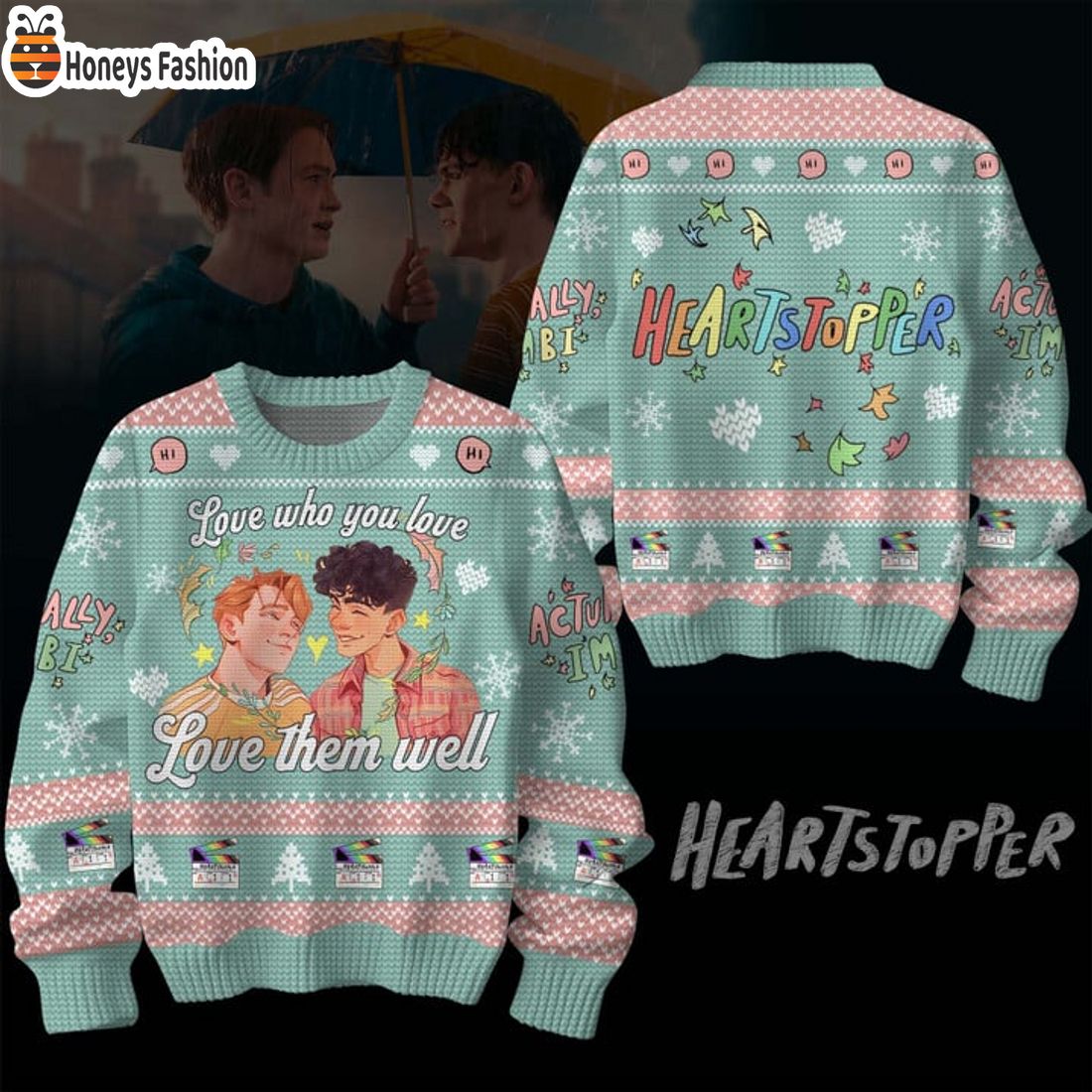 HOT Heartstopper Love Who You Love Them Well Ugly Christmas Sweater