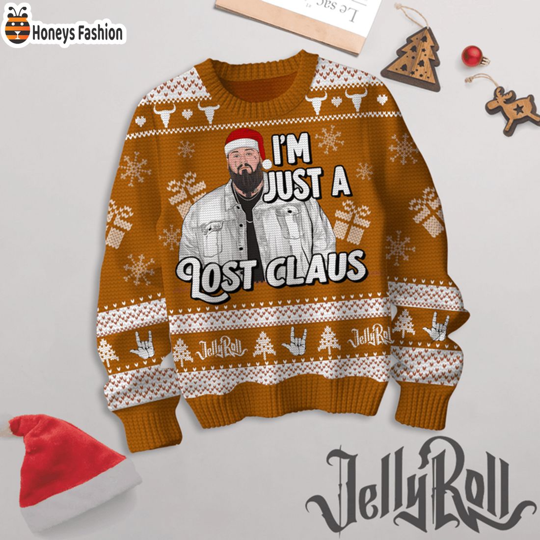 HOT Jelly Roll I’m Just A Lost Claus Ugly Christmas Sweater