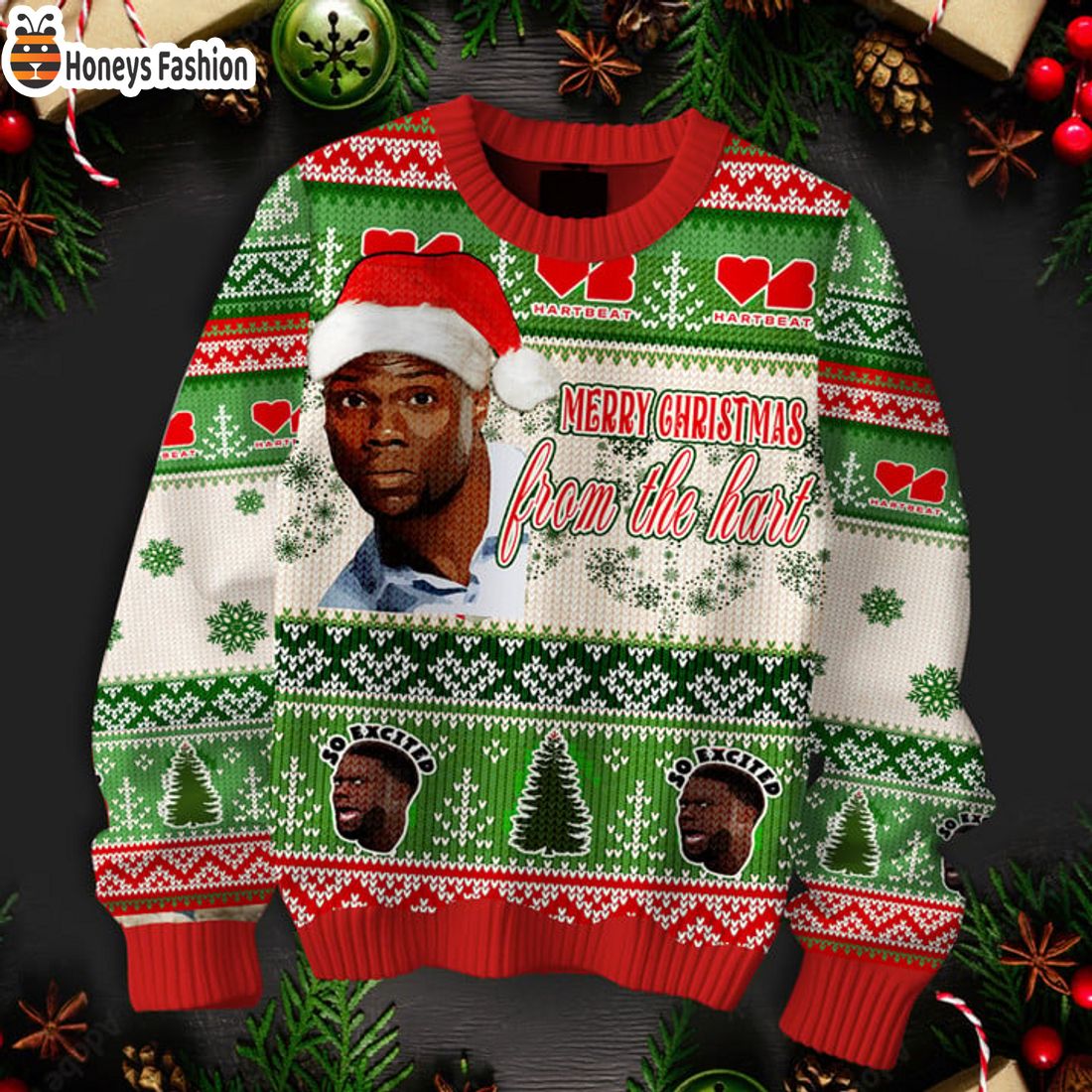 HOT Kevin Hart Beat Mery Xmas Form The Hart Ugly Christmas Sweater