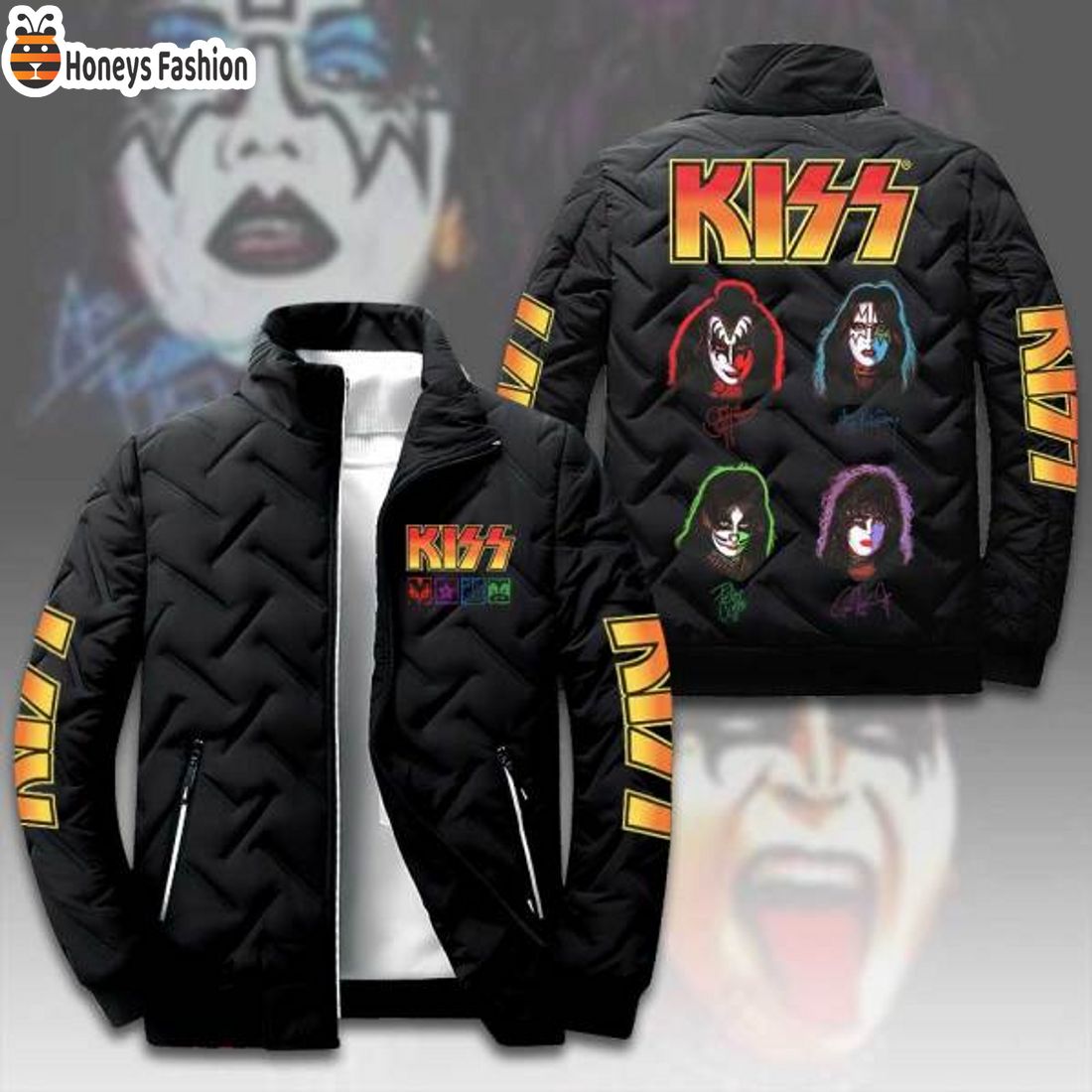 HOT Kiss Band Four Faces 2D Paddle Jacket