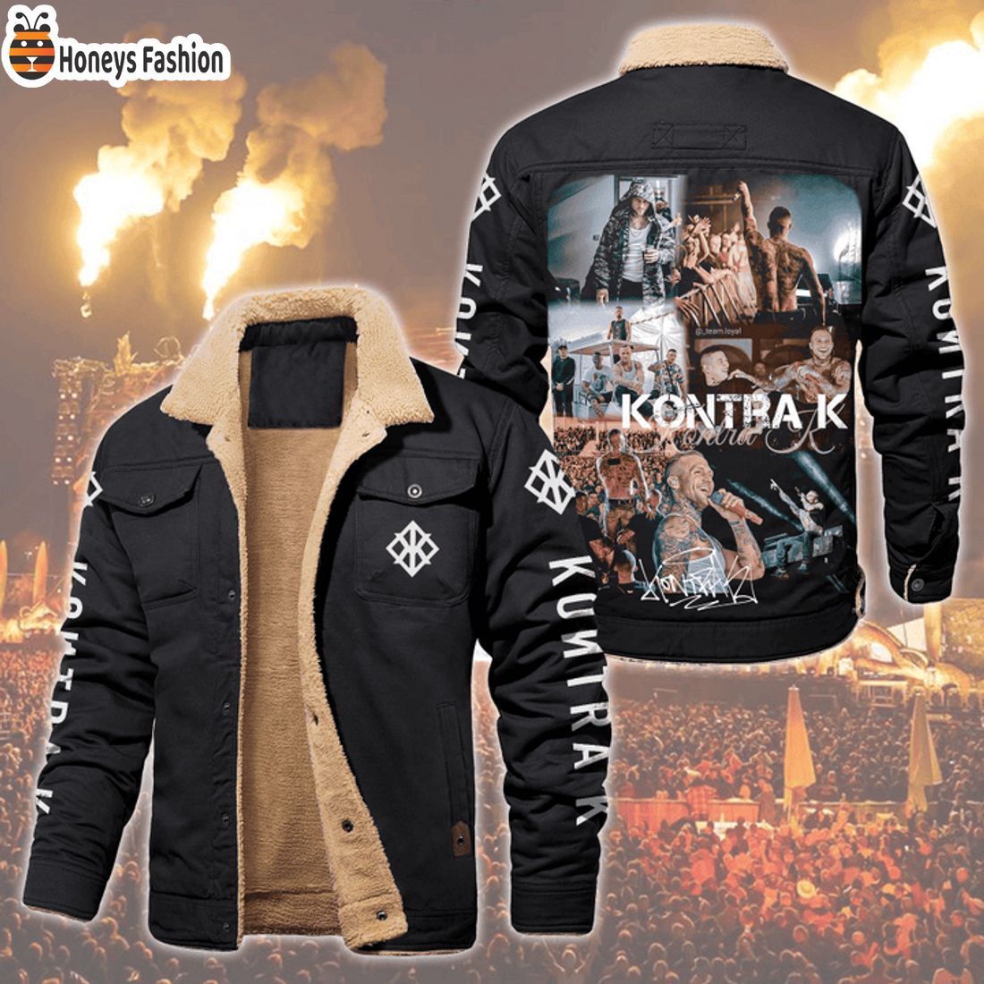 HOT Kontra K Memorable Moment Arena Tour Fleece Leather Jacket