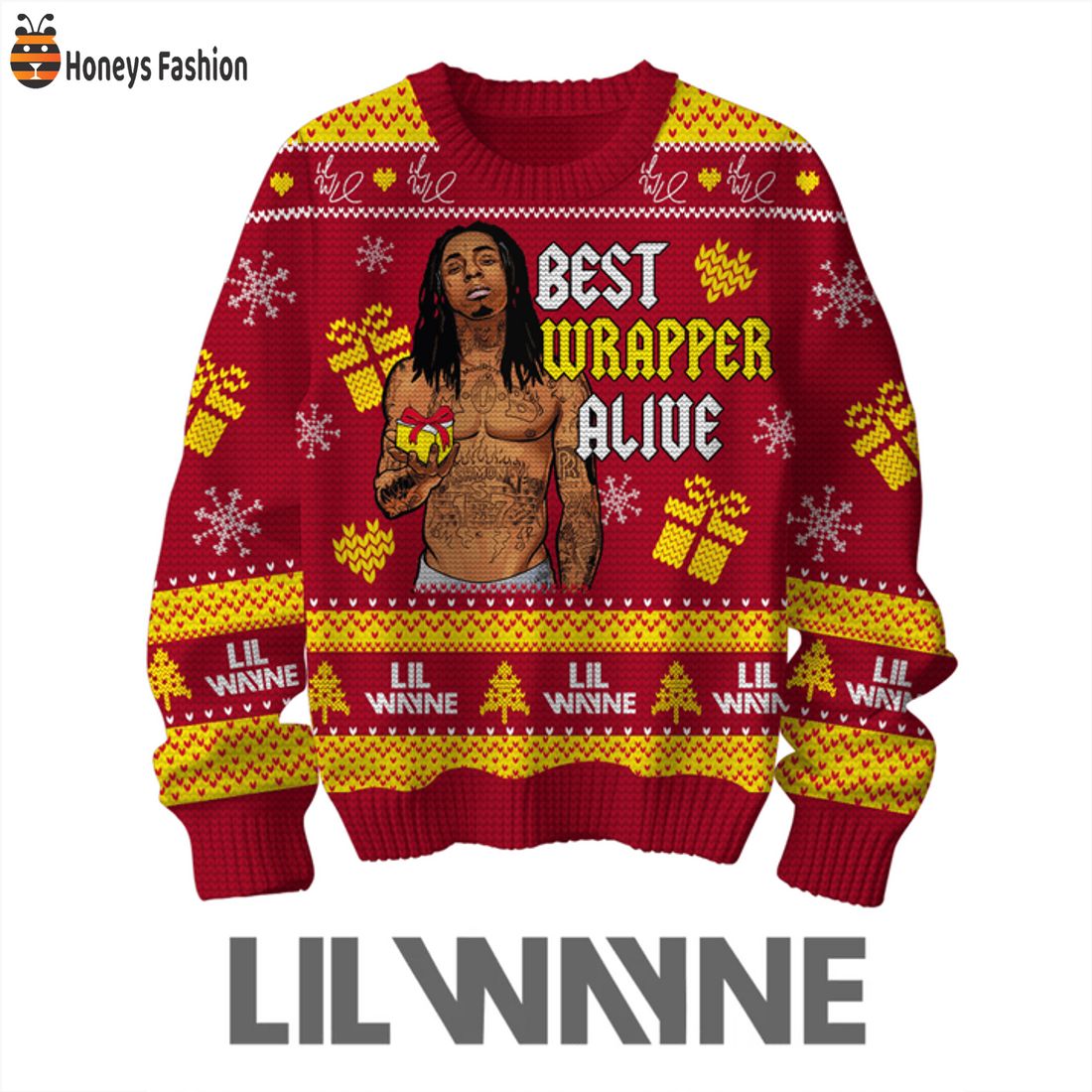 HOT Lil Wayne Best Wrapper Alive Ugly Christmas Sweater