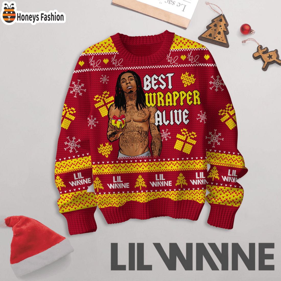 HOT Lil Wayne Best Wrapper Alive Ugly Christmas Sweater