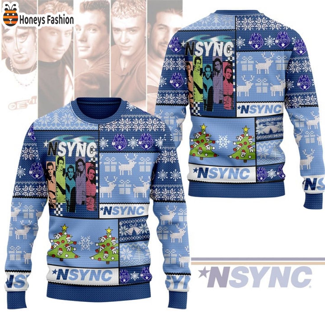 HOT NSYNC Bye Bye Bye Album Ugly Christmas Sweater