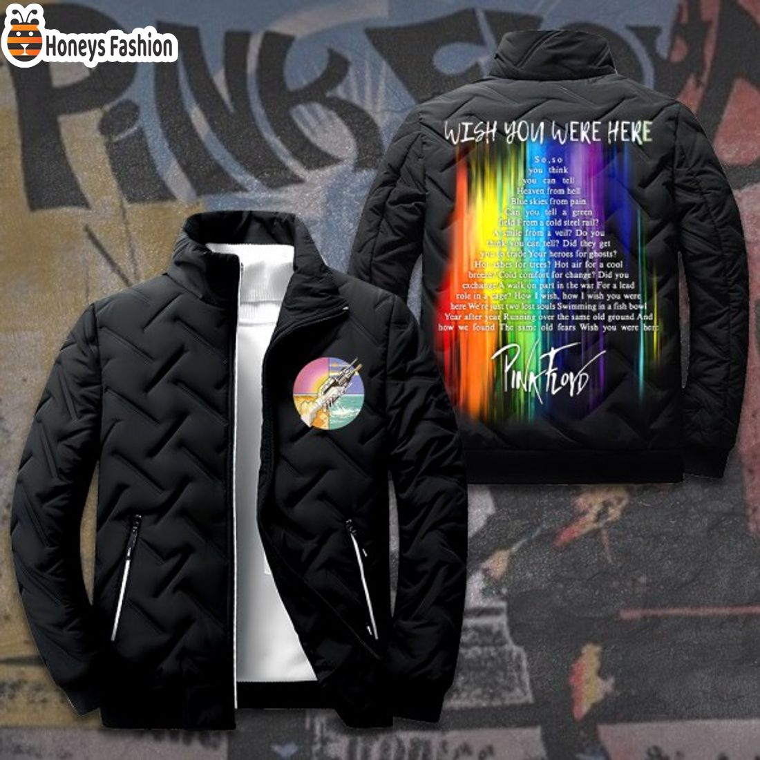 HOT Pink Floyd Wish You Were Here Rainbow 2D Paddle Jacket