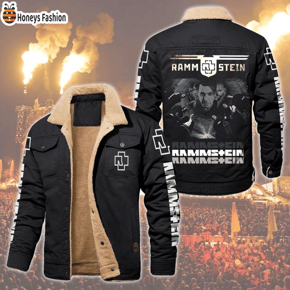 HOT Rammstein Raritaten Fleece Leather Jacket