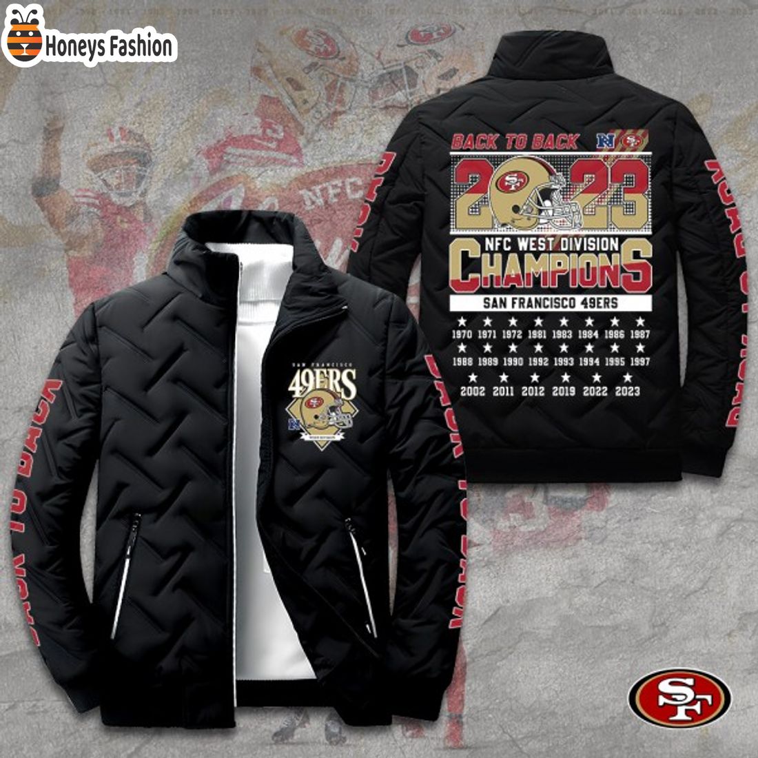 HOT San Francisco 49ers NFC West Divisions 2D Paddle Jacket