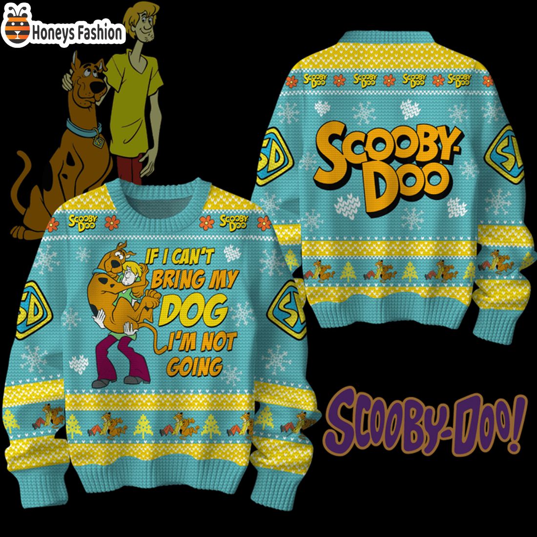 HOT Scooby Doo If I Can’t Bring My Dog Ugly Christmas Sweater