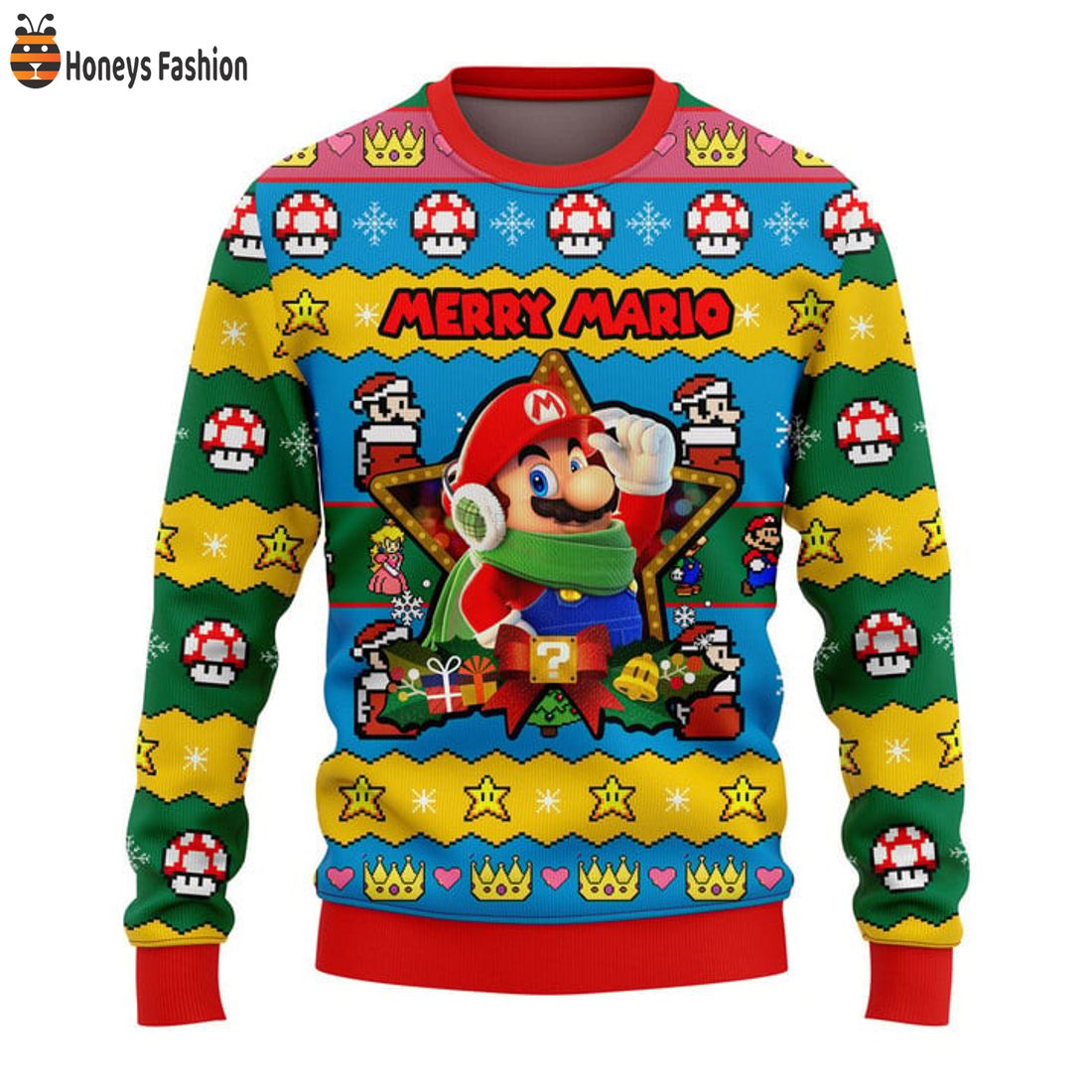 HOT Super Merry Mario Gift Ugly Christmas Sweater