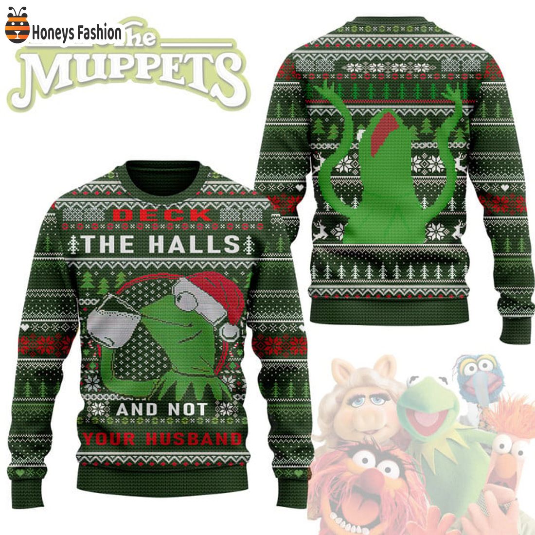 HOT The Muppets Duck The Halls And Not Your Husband Ugly Christmas Sweater