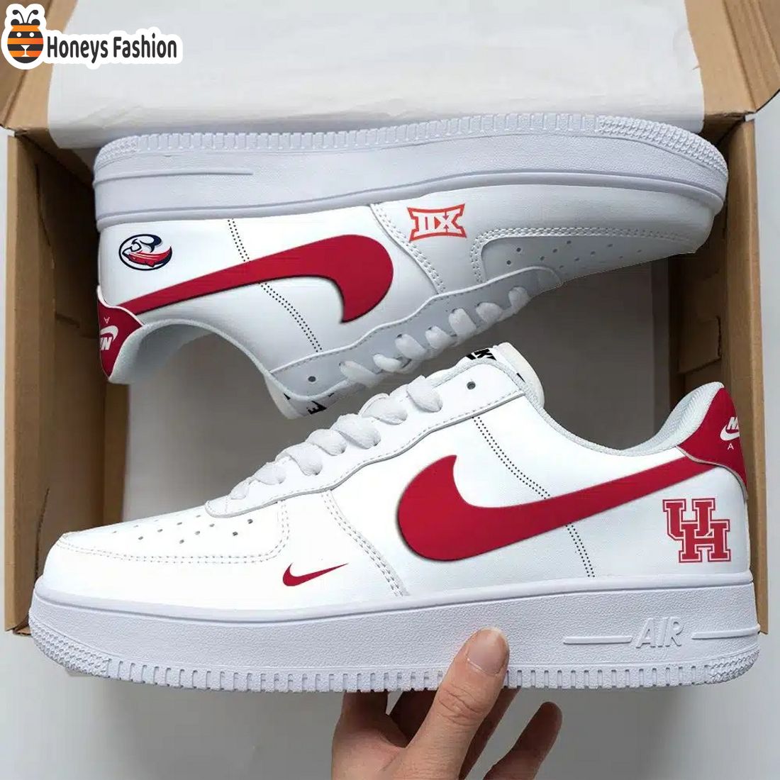 Houston Cougars NCAA Air Force Custom Nike Air Force Sneaker